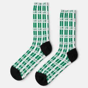 Nigeria und Nigeria-Flagge gekachelt Socken