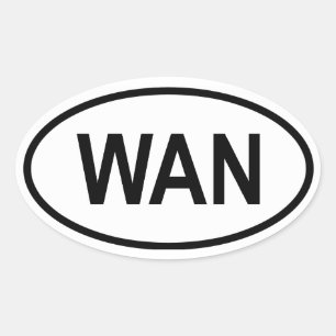 Nigeria "WAN" Ovaler Aufkleber