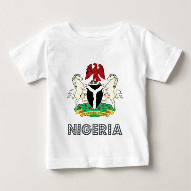 Nigeria-Wappen Baby T-shirt (Vorderseite)
