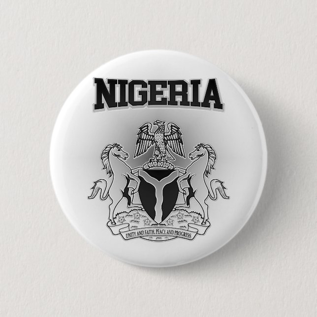 Nigeria-Wappen Button (Vorderseite)
