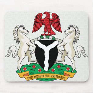 Nigeria-Wappen Detail Mousepad
