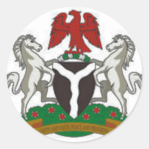 Nigeria-Wappen Runder Aufkleber