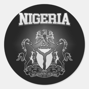 Nigeria-Wappen Runder Aufkleber
