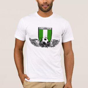 Nigeria Winged Fußballfußball-Emblemschild T-Shirt