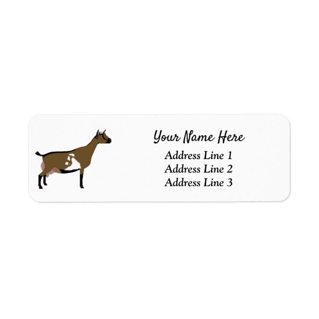 Nigerian Dwarf Dairy Goat Return Address Label (Vorne)