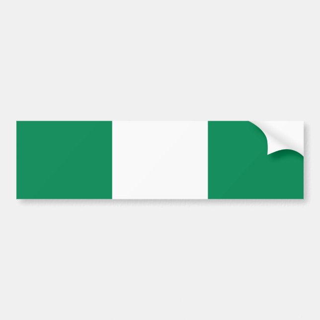 Nigerian Flag Autoaufkleber (Vorne)