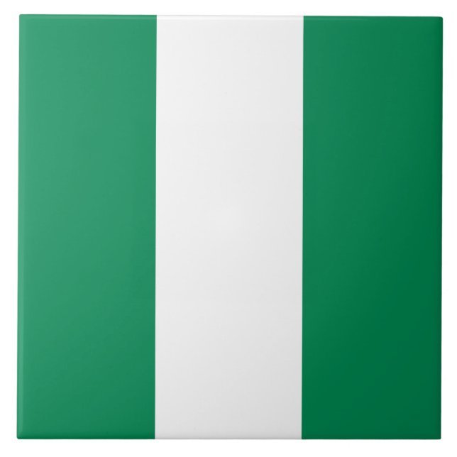 Nigerian Flag Fliese (Vorderseite)