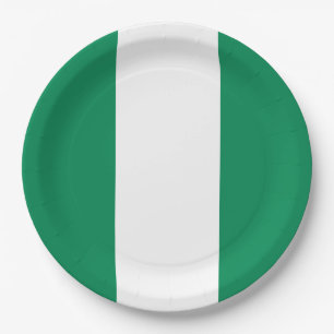 Nigerian Flag Pappteller