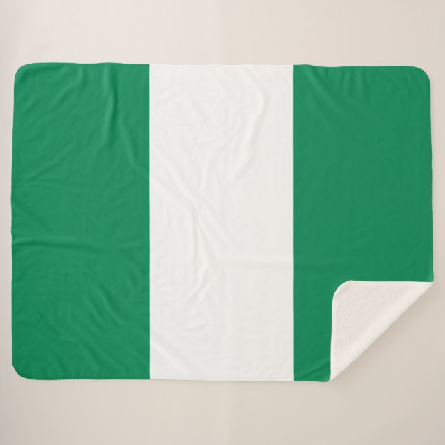Nigerian Flag Sherpadecke (Vorderseite (Horizontal))