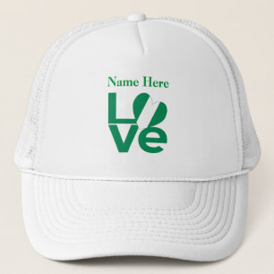 Nigerian Green LOVE Herz Flagge Personalisiert Truckerkappe