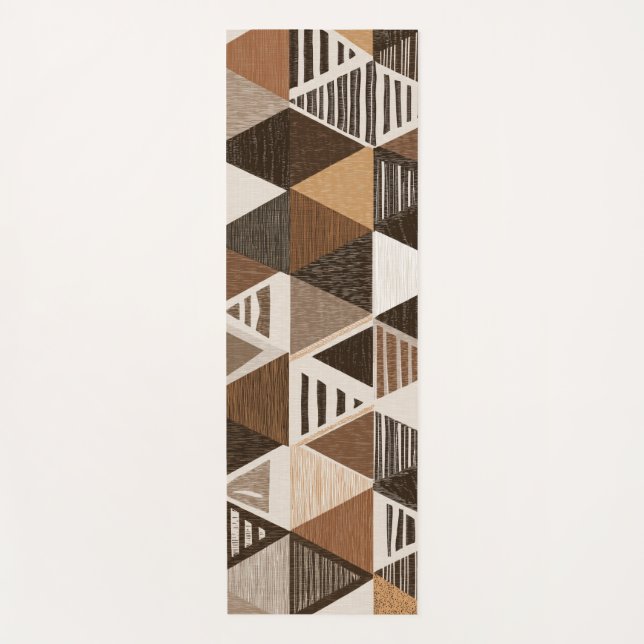 Nigerian patterns on a triangles background yogamatte (Vorderseite)