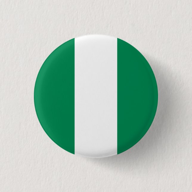 Nigerianische Flagge, Flagge Nigerias Button (Vorderseite)