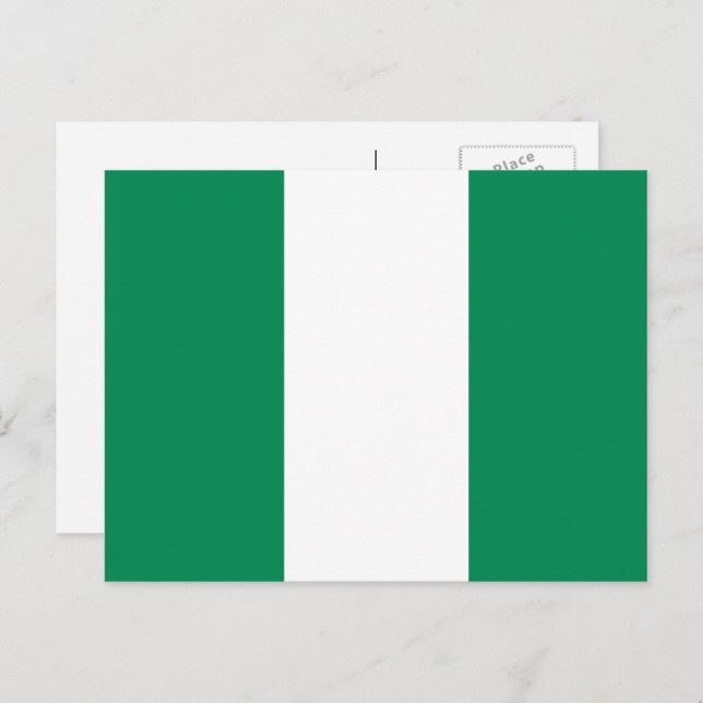 Nigerianische Flagge, Flagge Nigerias Postkarte (Vorne/Hinten)
