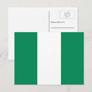 Nigerianische Flagge, Flagge Nigerias Postkarte