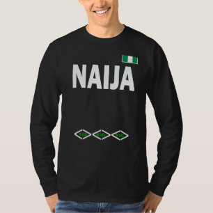 Nigerianische Flagge im Herzen 9ja patriot Naija N T-Shirt