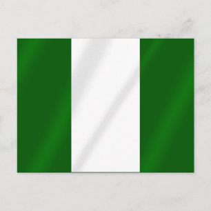 Nigerianische Flagge - Shirts und Vorführungen Postkarte