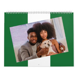 Nigerianische Flaggen-Foto 2026 Nigerianische Fami Kalender