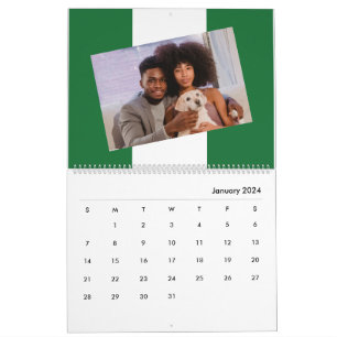 Nigerianische Flaggeneintragung Foto 2025 Nigerian Kalender