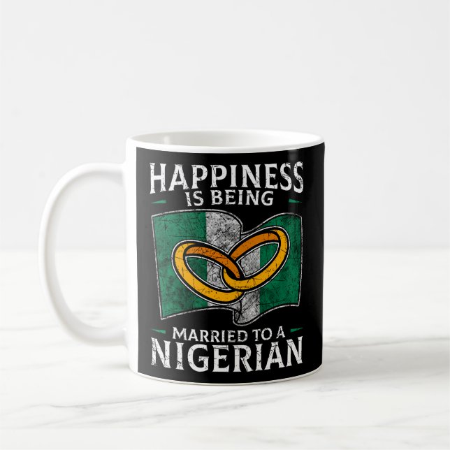 Nigerianische Hochzeitenflagge Nigeria Marrie Kaffeetasse (Links)