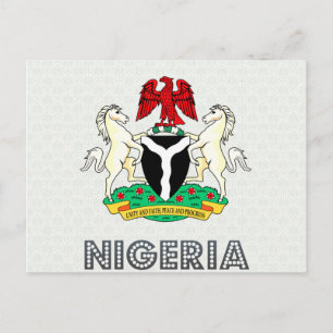Nigerianische Wappen Postkarte