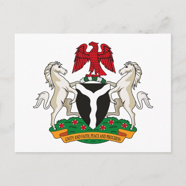 Nigerianische Wappen-Postkarte Postkarte (Vorderseite)