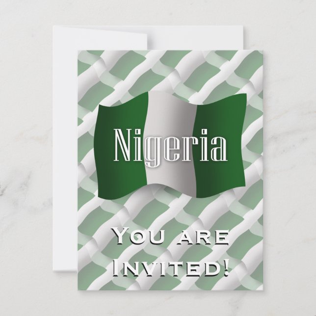 Nigerianische Wave-Flagge Einladung (Vorderseite)
