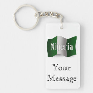 Nigerianische Wave-Flagge Schlüsselanhänger