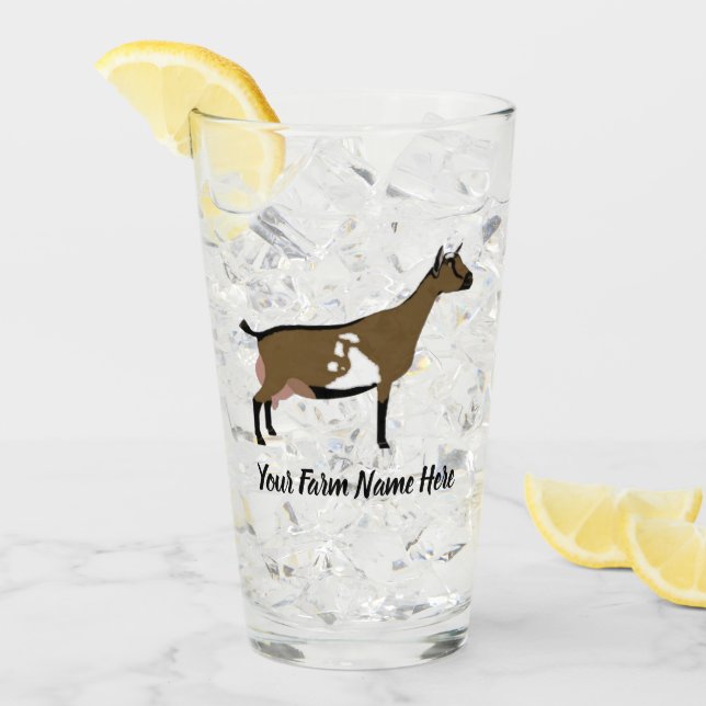 Nigerianische Zwerg Milchziege Glas (Vorderseite Ice)