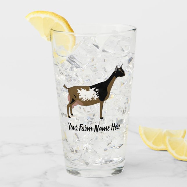 Nigerianische Zwerg Milchziege Glas (Vorderseite Ice)