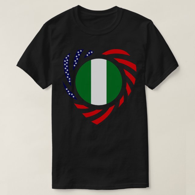 Nigerias amerikanisches multinationales Patriot Fl T-Shirt (Design vorne)