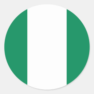 Nigerias Flaggenaufkleber Runder Aufkleber