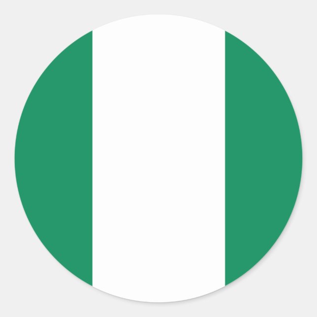 Nigerias Flaggenaufkleber Runder Aufkleber (Vorderseite)