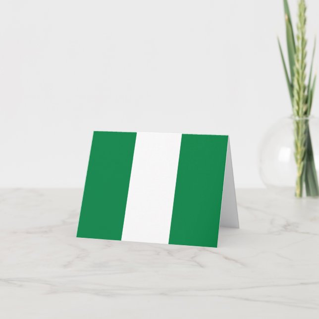 Nigerias Flaggennotecard Karte (Vorderseite)