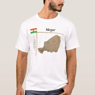 Nigerkarte + Flagge + T - Shirt