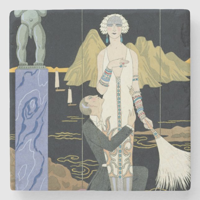Night, 1925 (pochoir Druck) Steinuntersetzer (Vorderseite)