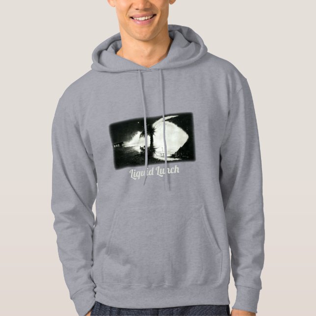 Night Beach Gray Hoodie (Vorderseite)