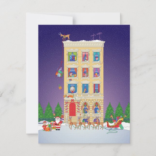 Night Before Christmas Einladung (Vorderseite)