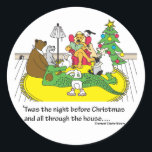 Night Before Christmas Sticker<br><div class="desc">Farbenfrohe,  fröhliche,  helle Aufkleber für Ihre Urlaubspakete,  Briefe und kleine Geschenke!</div>