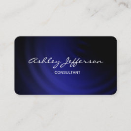 Night Blue Beruflich Stylish Script Trendy Visitenkarte