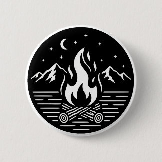 Night Campfire Adventure Pin Button
