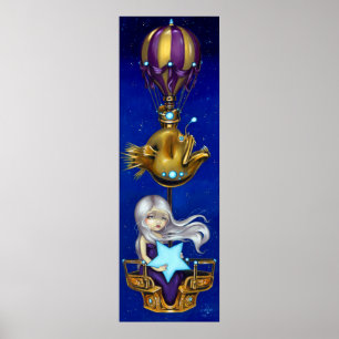 Night Chariot ART PRINT Steampunk Feen Fantasie Poster