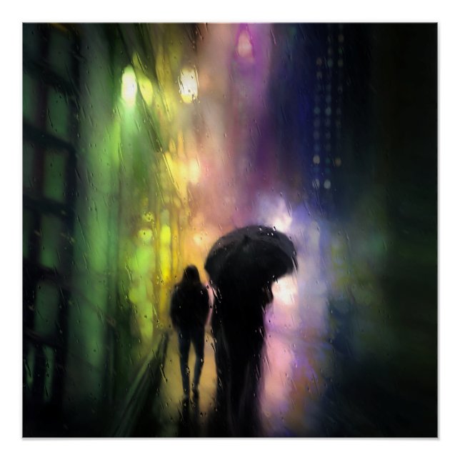 NIGHT CITY RAIN DRUCK (Vorderseite)