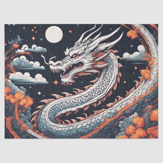 night dragon tissue paper seidenpapier (Vorderseite)