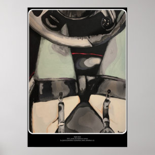 'Night Drive' Gemälde auf einer Poster