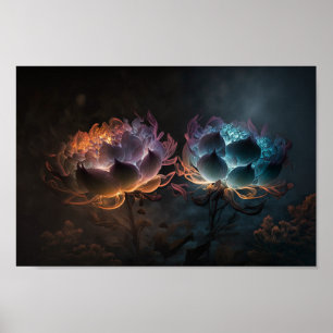 Night Flowers Poster