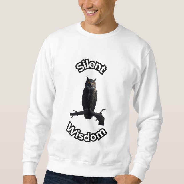  **Night Forest Owl – Realistic Nocturnal Owl Illu Sweatshirt (Vorderseite)