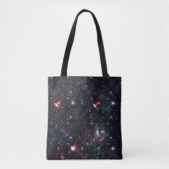 Night Galaxy Space PrintNahtloses Muster in Wieder (Vorderseite)