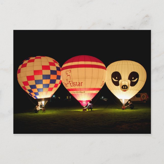 Night Glow Balloon Postkarte (Vorderseite)