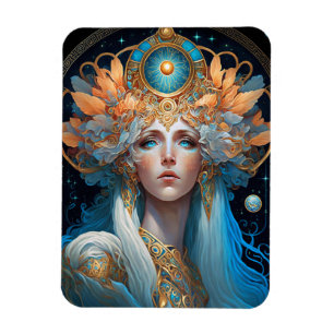 Night Goddess Queen Fantasy Art Magnet