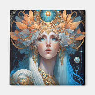 Night Goddess Queen Fantasy Art Magnet